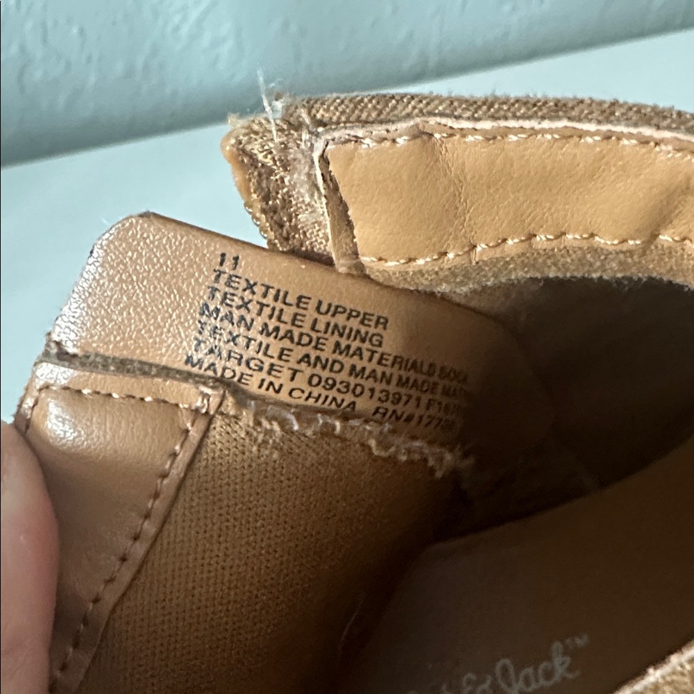 Cat & Jack Toddler Girl Tan Suede Boots - Size 11 - Picture 7 of 8